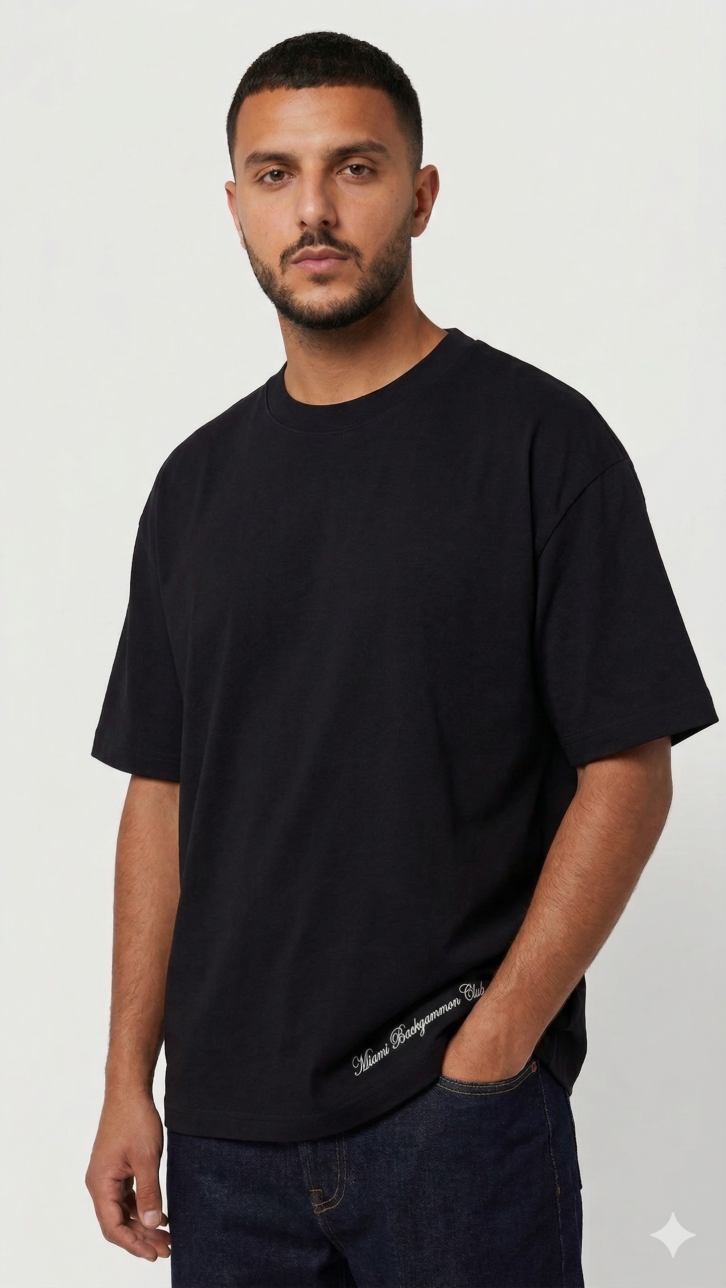 The Signature Script Tee - Black| Miami Backgammon Club