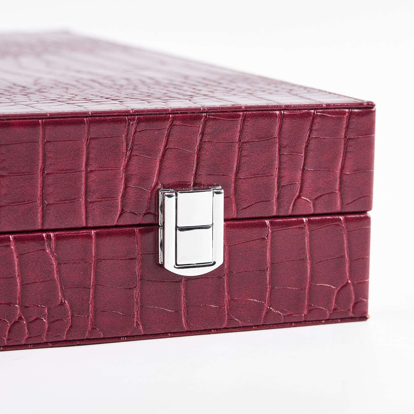 PRE-ORDER: Miami Backgammon Society Crocodile Board — Bordeaux