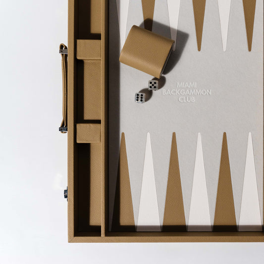 Beige Miami Backgammon Club Board
