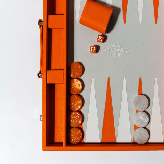 Orange Miami Backgammon Club Board