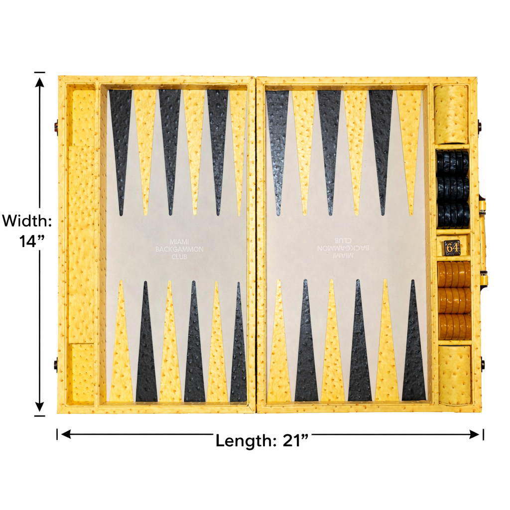 MBC Ostrich Backgammon - Yellow