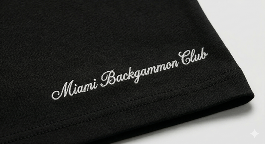 The Signature Script Tee - Black| Miami Backgammon Club