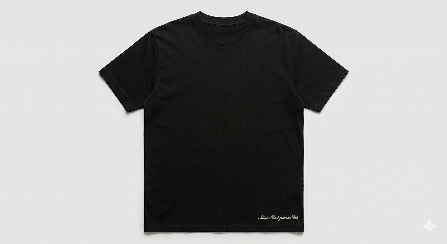 The Signature Script Tee - Black| Miami Backgammon Club