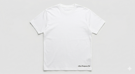 The Signature Script Tee - White | Miami Backgammon Club