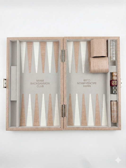 Beige Mini Miami Backgammon Board