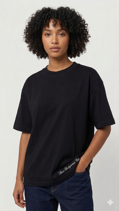 The Signature Script Tee - Black| Miami Backgammon Club