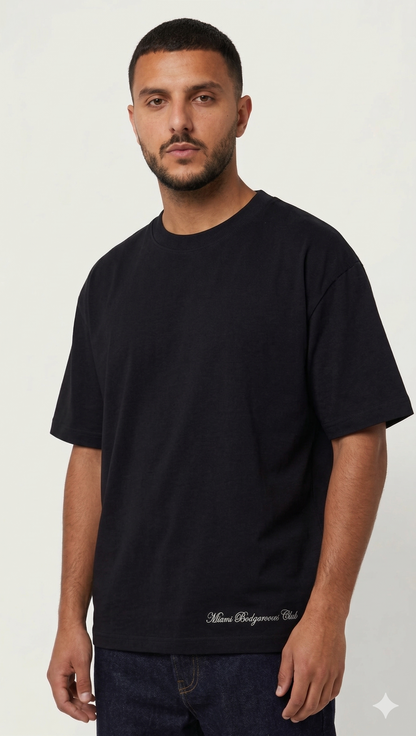 The Signature Script Tee - Black| Miami Backgammon Club