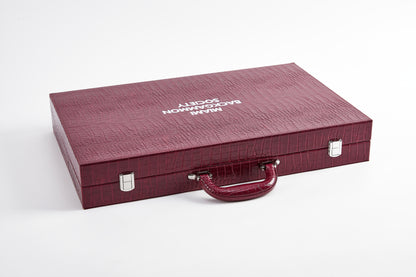 PRE-ORDER: Miami Backgammon Society Crocodile Board — Bordeaux