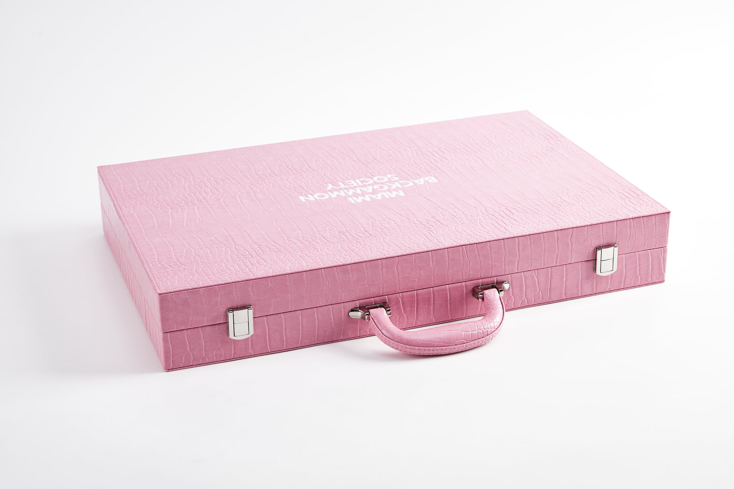 PRE-ORDER: Miami Backgammon Society Crocodile Board — Miami Pink