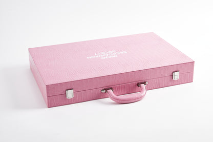 PRE-ORDER: Miami Backgammon Society Crocodile Board — Miami Pink