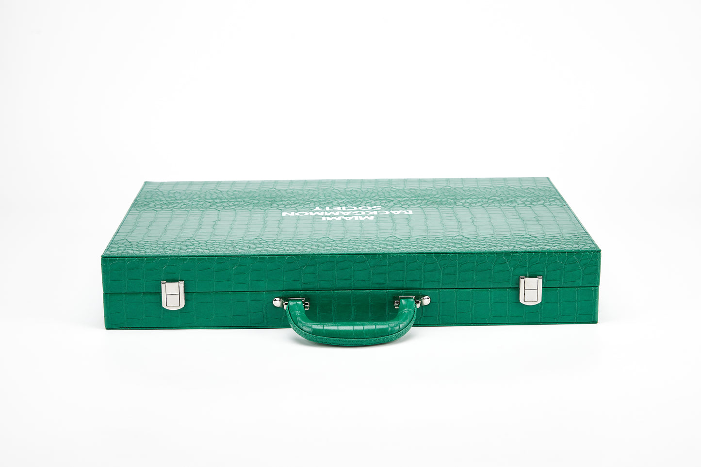 PRE-ORDER: Miami Backgammon Society Crocodile Board — Emerald