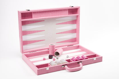 PRE-ORDER: Miami Backgammon Society Crocodile Board — Miami Pink
