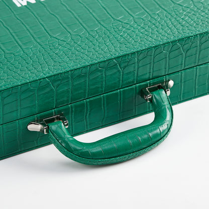 PRE-ORDER: Miami Backgammon Society Crocodile Board — Emerald