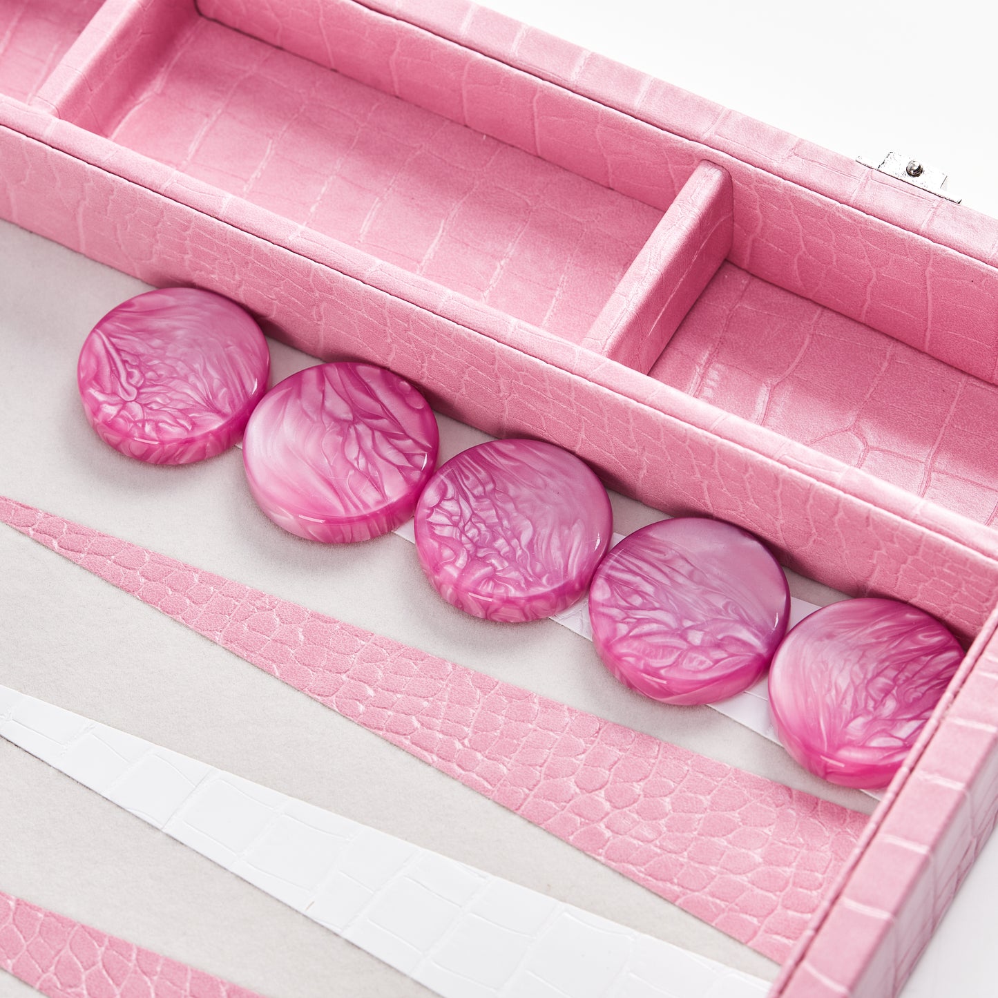 PRE-ORDER: Miami Backgammon Society Crocodile Board — Miami Pink