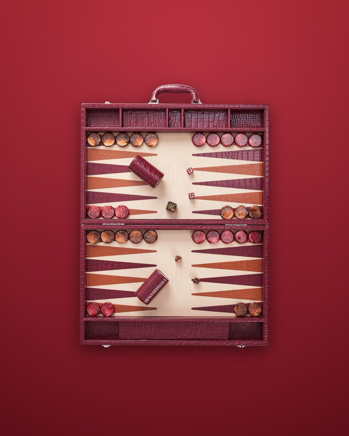 Miami Backgammon Society Crocodile Board — Bordeaux