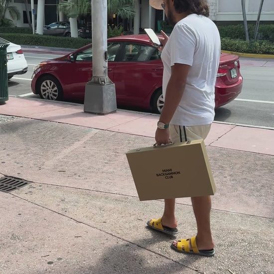 miami backgammon club beige board lifestyle video