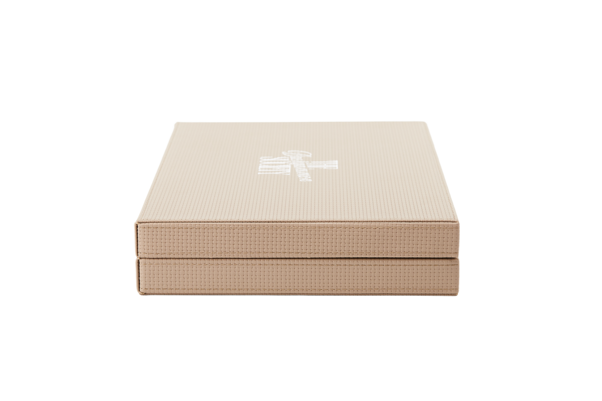 The Backgammon Society Board in beige, cut out on a transparent background